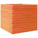 VidaXL Bac à plantes 50x50x45,5 cm Bois de pin massif Marron