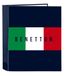 Safta Benetton Flag - ringband met 4 ringen, ideaal voor kinderen van verschillende leeftijden, comfortabel en veelzijdig, kwaliteit en duurzaamheid, 27 x 6 x 33 cm, Donkerblauw, M, casual