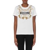 Moschino T-shirt en jersey biologique avec logo blanc Taille : 40