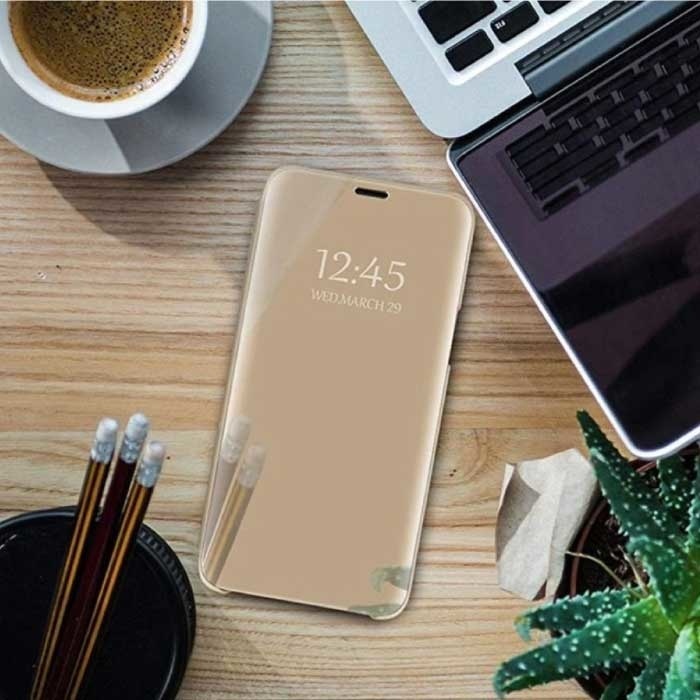 Eurynome Eurynome Oppo Find X2 Smart Spiegel Flip Case Cover Hoesje Goud