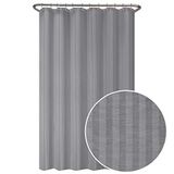 Zenna Home Ultimate Gestreept Waterdicht Stof/Weefsel Liner douchegordijn, 70" x 72", Grijs