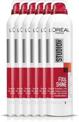 L'Oréal Studio Line Essentials Fix & Shine 24H Fixing Spray Super Strong -  6 x 250 ml - Spray - Voordeelverpakking