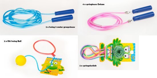 Jobber Ropes Springtouw speelpakket Schoolplein speelgoed pakket Spelpakket Spelletjes spelen
