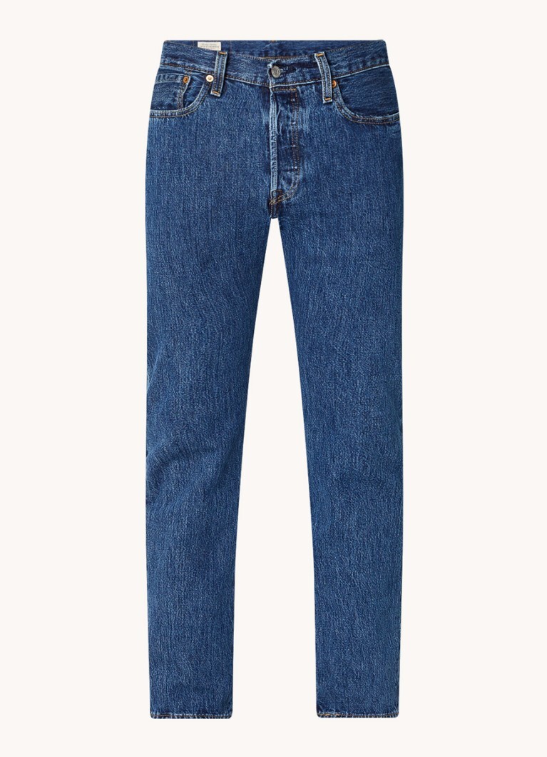 Levi's Levi's 501 high rise straight leg jeans met stonewash