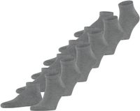 FALKE Happy 6-Pack Heren Sneakersokken - 6 Paar - Katoen - Grijs - Maat 47-50