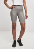 Urban Classics Imitation Leather Korte cycle broek Vrouwen Grijs M