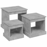 VidaXL 3-delige salontafelset bewerkt hout betongrijs