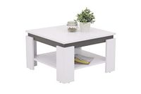 Hela Tische Salontafel Tim vierkant wit/antraciet 68 x 68 x 41cm
