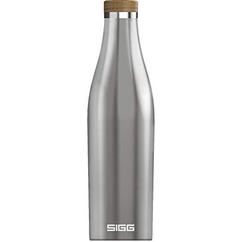 SIGG Meridian Geborstelde drinkfles (0,5 L), verontreinigende en lekvrije waterfles van roestvrij staal, dubbelwandige geïsoleerde fles voor koude en warme dranken