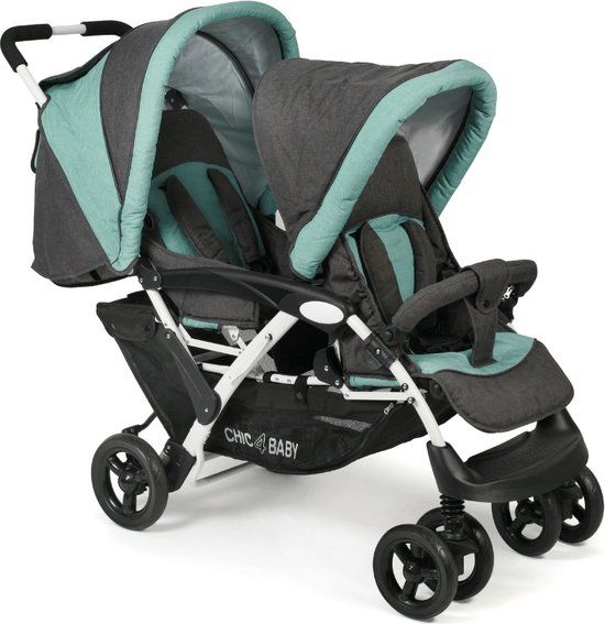 Chic 4 Baby DUO Tweeling kinderwagen - Mint - Inclusief Accessoires