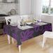 Bonamaison Tafelkleed, Anti-Mold, Sneldrogend, Waterdicht, 100% Polyester Tafellaken, Paars, zwart, 140 x 160 Cm
