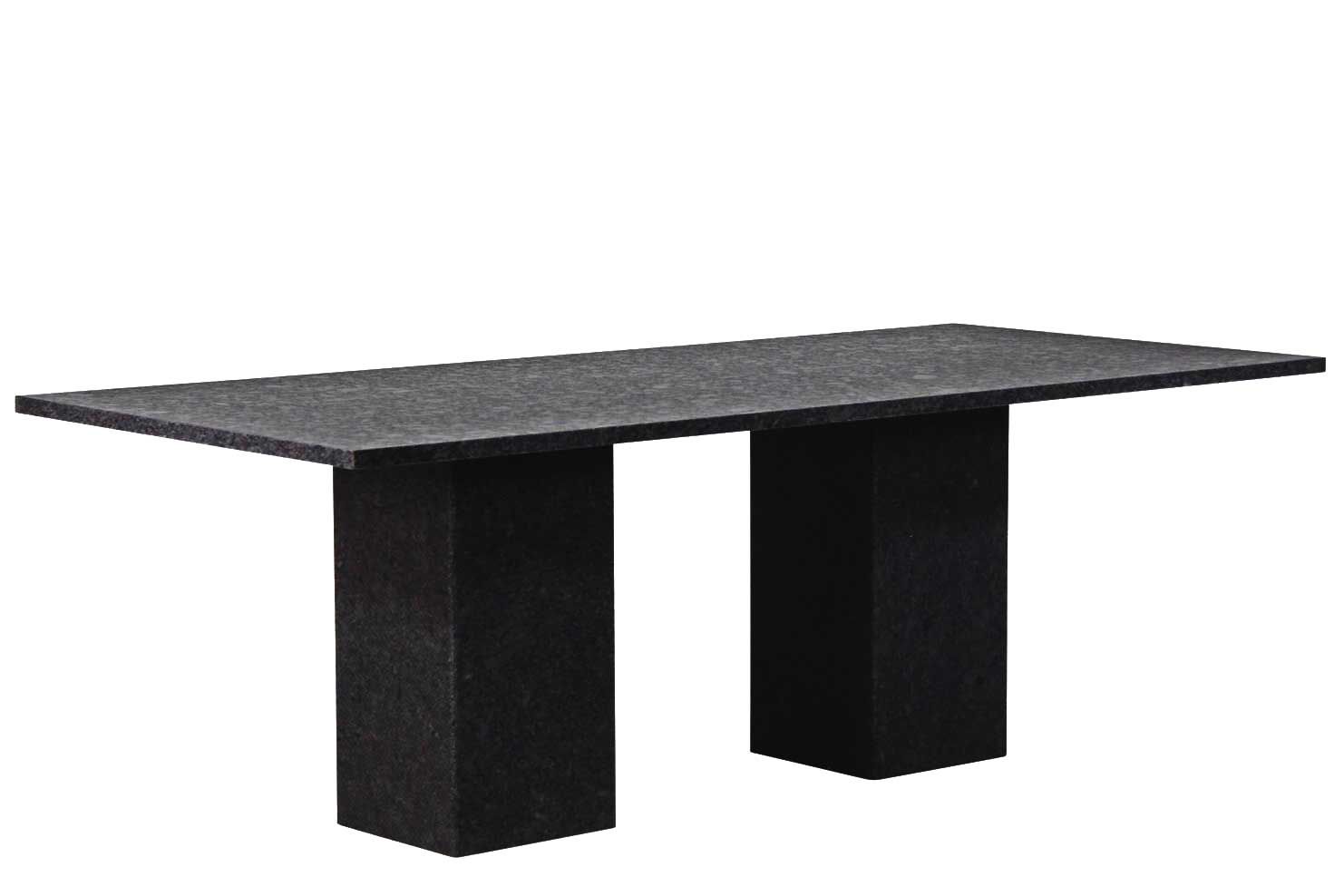 Garden Collections Graniet dining tuintafel 220 x 100 cm zwart