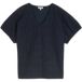 Tom Tailor Sweatshirt col V structuré manches courtes femme