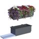 Merkloos Relaxdays Balkonbak - 2 stuks - Antraciet - 50x17x19 cm