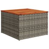 vidaXL 8-delige Loungeset met kussens, polyrattan, grijs