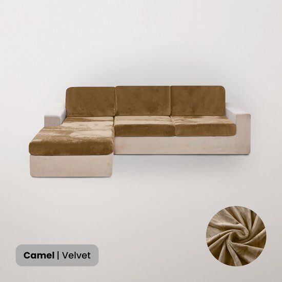 BankhoesDiscounter Rugleuning Hoes - Velvet - Camel
