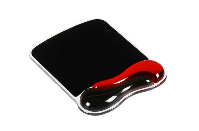 Kensington Duo Gel Mouse Pad Wave - Red/Smoke