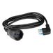 POLY POOL PP2625.1 verlengkabel 250 V met witte stroomkabel 10 meter, met 16 A ruimtebesparend stopcontact en Schuko stopcontact 10A/16A 2P+T Pluristandard (Italiaans en Duits) zwart