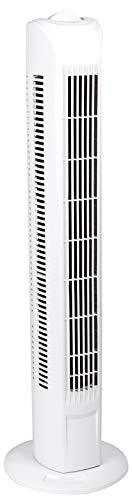 AMARE Torenventilator, 78 cm hoog, staande ventilator, oscillerend, luchtkoeler, 3 standen, kleur wit, 3500-1000-208