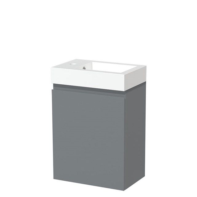Maxaro Modulo Toiletmeubel 40 cm - Middengrijs - Glanzend Mineraalmarmer