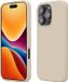 kwmobile telefoonhoesje geschikt voor Apple iPhone 16 Pro Max - Hoesje met siliconen coating - Smartphone case in crème