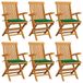 VidaXL Chaise de jardin Terrasse Assise capitonnée Teck Vert