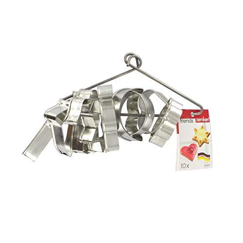 Zenker 7731 Cookie Cutter Patisserie - Set of 10 - Silver, Stainless Steel