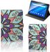 Lenovo Tab E10 Housse Fleur Violette