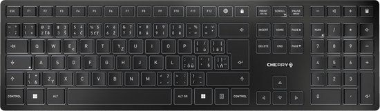 CHERRY KW 9100 SLIM Toetsenbord Universeel RF-draadloos + Bluetooth Zwart