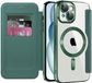 Techsuit SmartMag Book MagSafe-hoes voor Apple iPhone 15, Groen