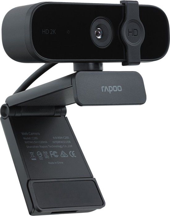 Rapoo XW2K - Full HD 2K Webcam - Zwart
