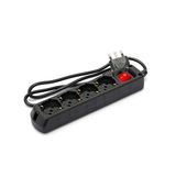 Meervoudige socket 4-weg Schuko + 10/16A met schakelaar 1m kabel en stekker 16A