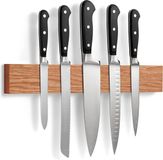 LARHN Magneetstrip mes van eikenhout met extra sterke magneet - 40 cm