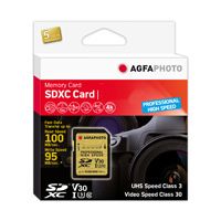 AgfaPhoto 10607 - SDXC - 128GB - Class 10 - UHS-I - 100MB/s Lezen - 95MB/s Schrijven - Goud