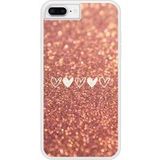 Apple iPhone 6 Paillettes coeur Verstevigd hoesje met sublimatie bedrukking