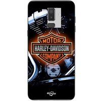Maniacase Hoesje Samsung Galaxy j8 2018 Motorfietsen Harley Davidson Logo