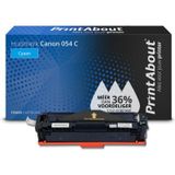 PrintAbout Huismerk 054 C Cyaan Toner | Compatibel met Canon i-SENSYS LBP621CW, LBP623CDW, MF641CW, MF643CDW, MF645CX | 1300 pages