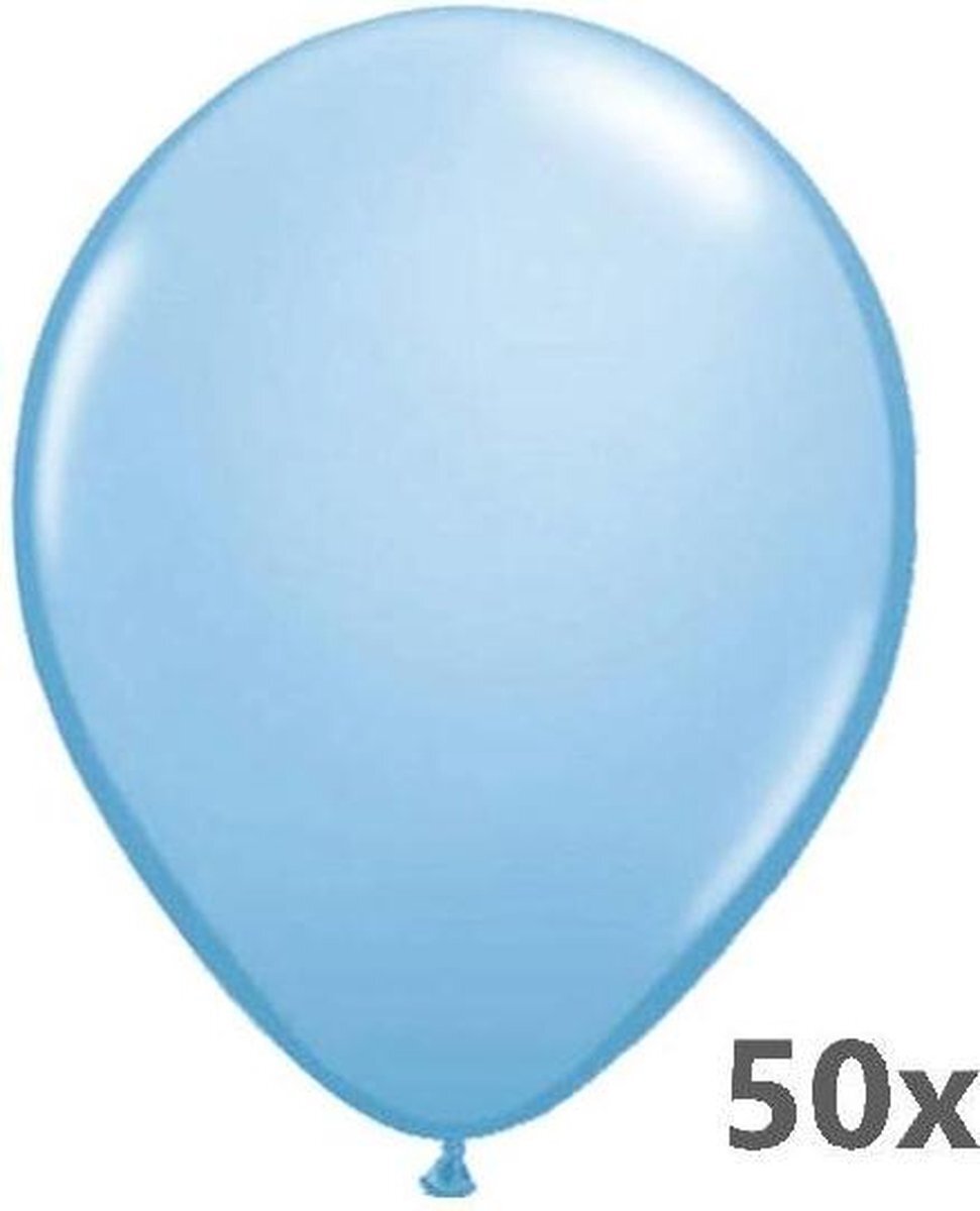 Folat - Lichtblauwe Metallic Ballonnen 30cm - 50 stuks