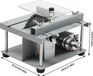Mini-scie de table - Scie de table électrique - Lame de 11 cm - 7 vitesses - Coupe d'onglet 0–90° - Moteur en cuivre de 96 W pour bois - Gris