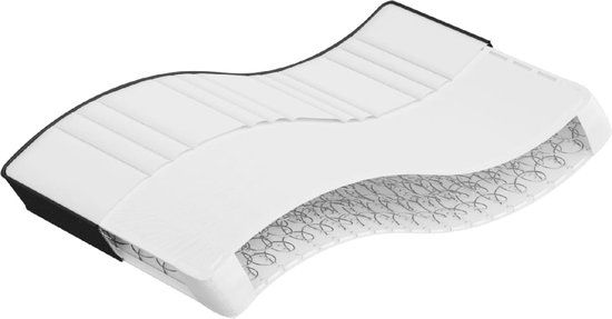 vidaXL Binnenveringmatras middelhard 100x200 cm