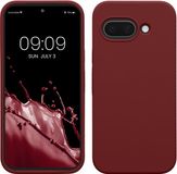 kwmobile telefoonhoesje geschikt voor Google Pixel 9a - Hoesje met siliconen coating - Smartphone case in wijnrood