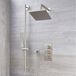 Harting Mitigeur Thermostatique Douche - Pommeau 20cm & Kit douchette - Nickel Brossé