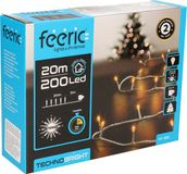 Feeric lights & Christmas Feeric lights Kerstverlichting - warm wit - 20 meter - 200 led lampjes - transparant snoer