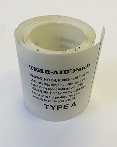 Tear-Aid Tear Aid® zelfklevende reparatievlakken type A voor tenten, draken, rubberboten, zeilen, stoffen, 75 mm x 900 mm