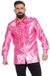 Wilbers&Wilbers Jaren 80 & 90 Kostuum | LichtRoze Ruchesblouse Satijn Foute Disco | Maat 48 | Carnaval kostuum | Verkleedkleding