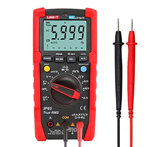 UNIT UT191T Professionele multimeter - IP65 - 600V AC/DC - 20A - 10Hz-1MHz - -40°C-400°C/-40°F-752°F