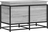 vidaXL Opbergbox met deksel 80x40x51,5 cm bewerkt hout grijs sonoma