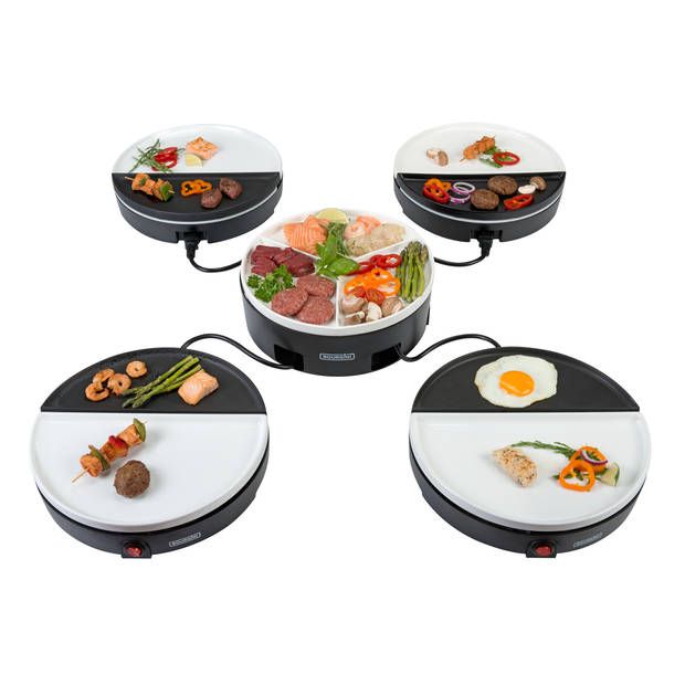 BOURGINI Chef's Dinner Party Gourmetstel - 4 Personen - Wit - Vaatwasserbestendig