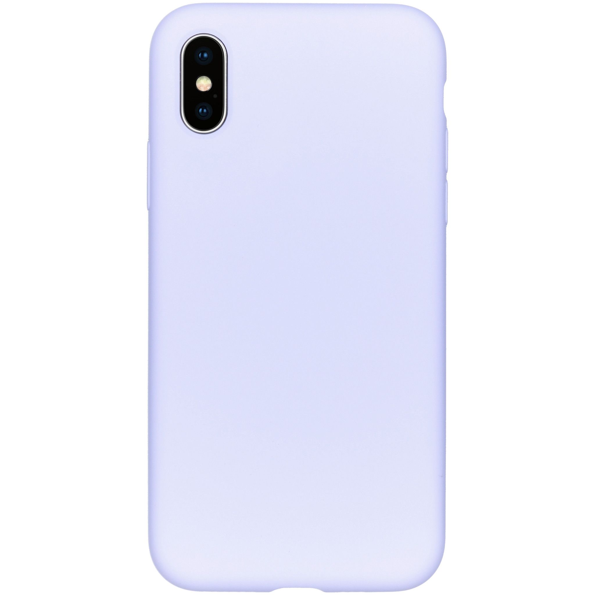 Accezz Liquid Silicone Backcover iPhone Xs - Paars