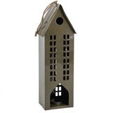 homebound by ky Metalen huisje waxinehouder olive